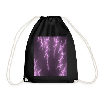 Fractal flashes - Drawstring Bag - black - Front