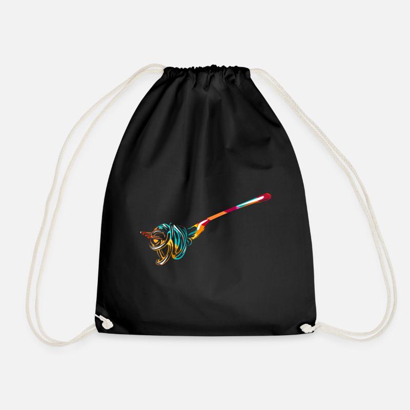 Spaghetti Geschenk - Turnbeutel - Schwarz