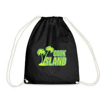 Cook Island island travel gift - Drawstring Bag - black - Front