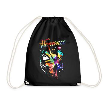 Flamenco Geschenk - Turnbeutel - Schwarz - Vorne