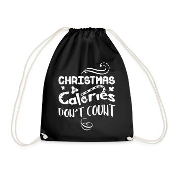 Les calories de Noël ne comptent pas - Sac de sport léger - noir - Devant
