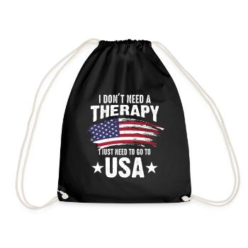USA America - Drawstring Bag - black - Front
