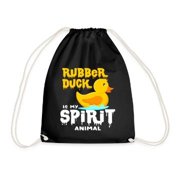 ducks - Drawstring Bag - black - Front