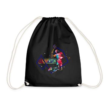 Badminton sport - Drawstring Bag - black - Front