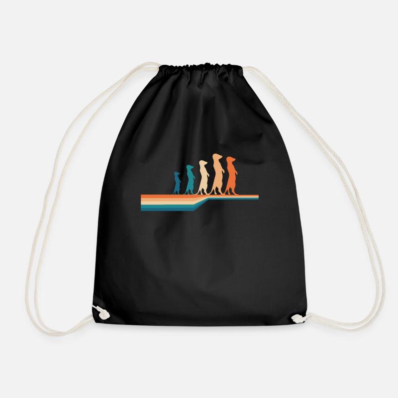 Meerkat meerkat - Drawstring Bag - black