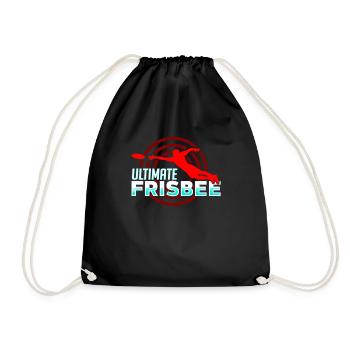 Ultimate Frisbee - Drawstring Bag - black - Front