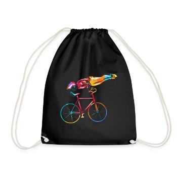 Art Cycling - Drawstring Bag - black - Front