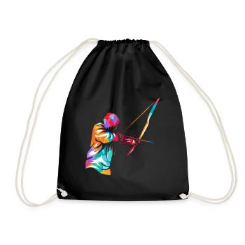 archery - Drawstring Bag - black - Front