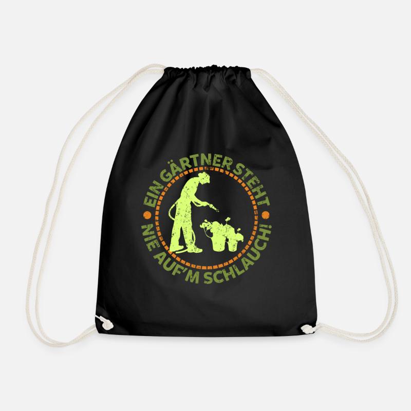 Gardener Garden gardening - Drawstring Bag - black