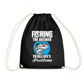 Pêche pêche pêcher - Sac de sport léger - noir - Devant