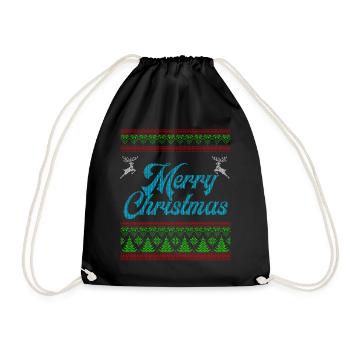 Noël laid Noël renne - Sac de sport léger - noir - Devant