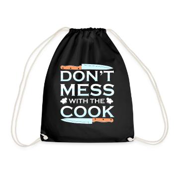 Cook cook cooking - Drawstring Bag - black - Front