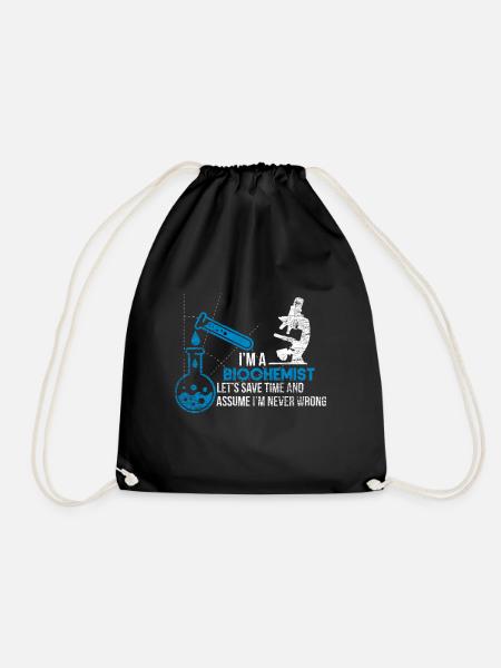 Biochemist biochemistry - Drawstring Bag - black