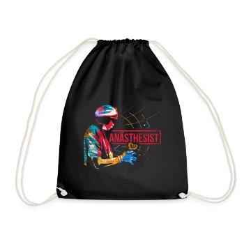Anesthetist gift - Drawstring Bag - black - Front