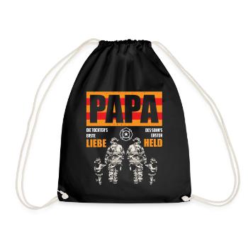 Feuerwehr Papa - Turnbeutel - Schwarz - Vorne