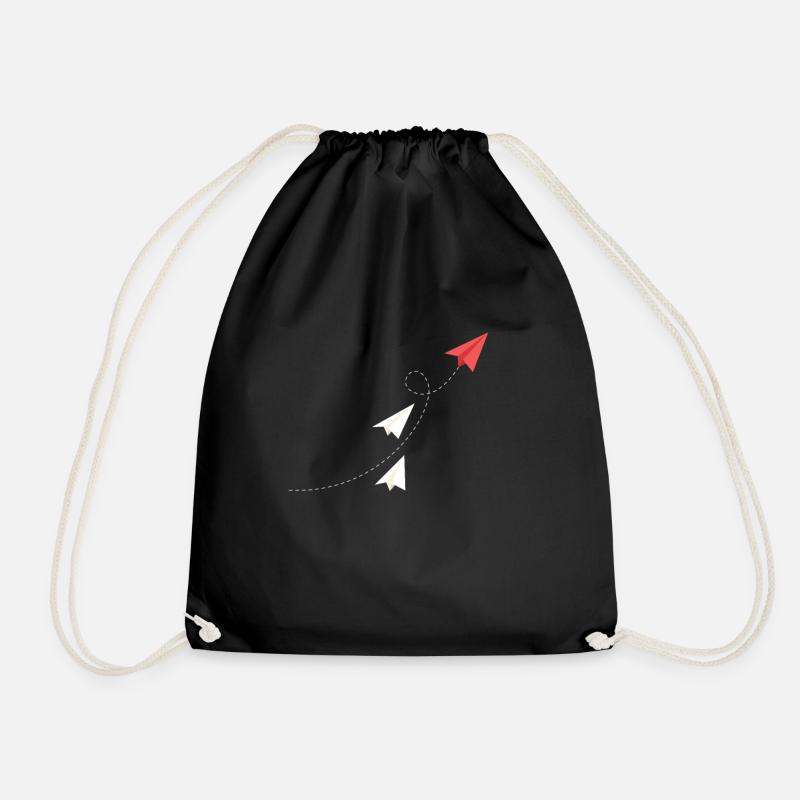 The paper planes - Drawstring Bag - black