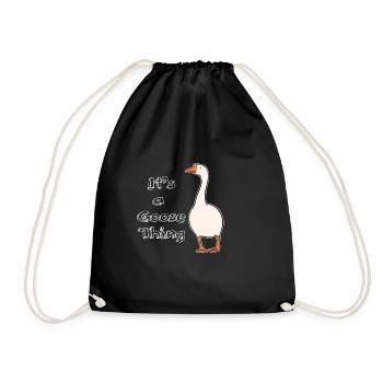 Cadeau animal d'oie - Sac de sport léger - noir - Devant