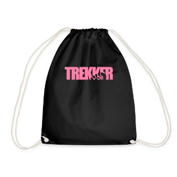 Trekkerin Trekker Wanderin Trekking Mama - Turnbeutel - Schwarz - Vorne
