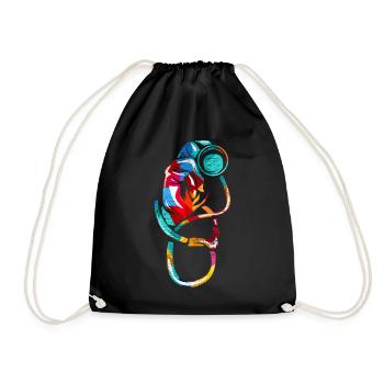 Internistin - Drawstring Bag - black - Front