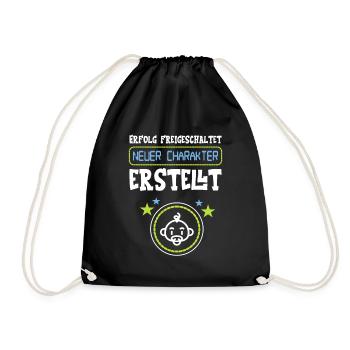 Geschenk für werdenden Vater Gamer - Turnbeutel - Schwarz - Vorne