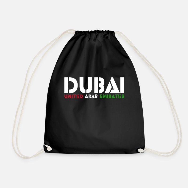 Dubai - Drawstring Bag - black
