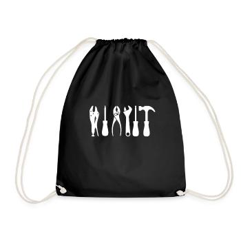 craftsman - Drawstring Bag - black - Front