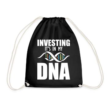 Invest stock exchange - Drawstring Bag - black - Front