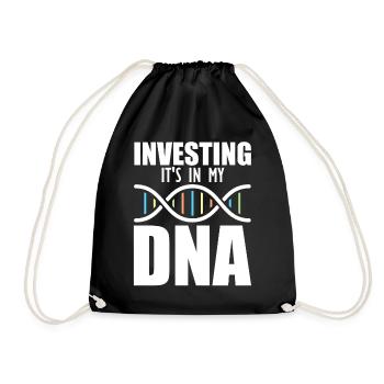 Invest speculate stock market - Drawstring Bag - black - Front