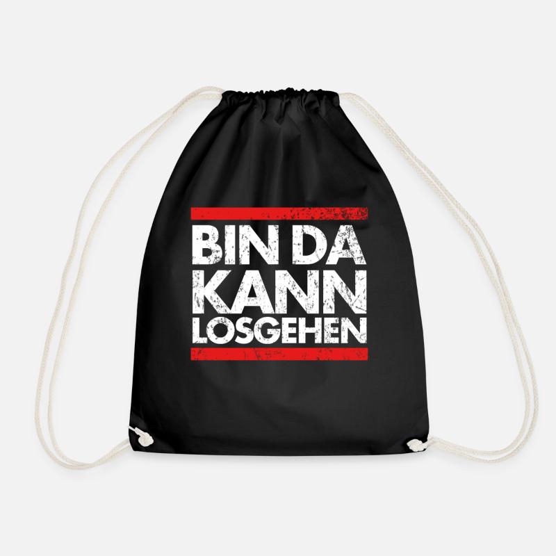 Lustiger Spruch - Turnbeutel - Schwarz