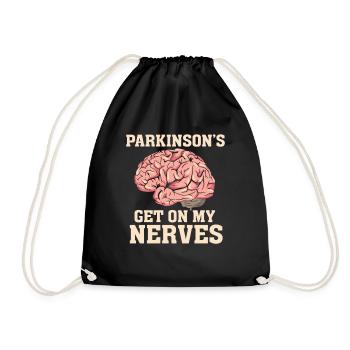 Parkinson Kranke Humor Geschenk - Turnbeutel - Schwarz - Vorne