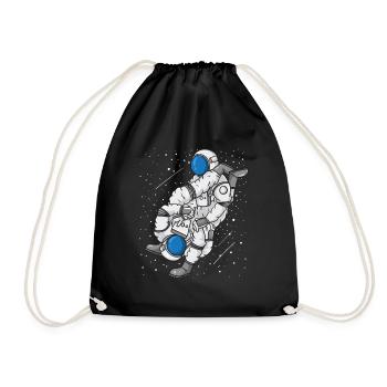 Astronaut Jiu Jitsu Martial Arts MMA Geschenk - Turnbeutel - Schwarz - Vorne