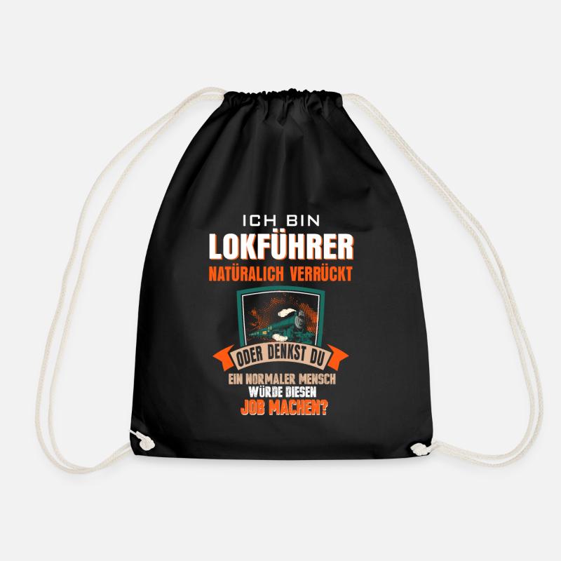 Lokführer Zug - Turnbeutel - Schwarz
