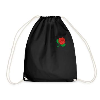 Rose - Turnbeutel - Schwarz - Vorne