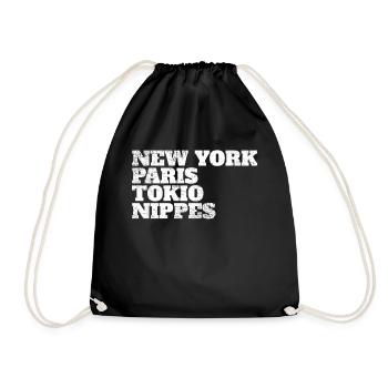 Nippes Paris Tokio New York Heimat Köln Viertel - Turnbeutel - Schwarz - Vorne