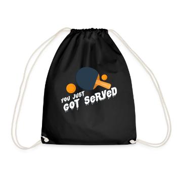 table tennis - Drawstring Bag - black - Front