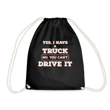 LKW Truck Auto - Turnbeutel - Schwarz - Vorne
