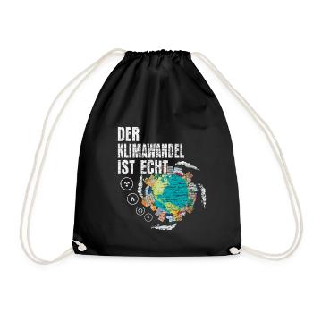 environmental Protection - Drawstring Bag - black - Front