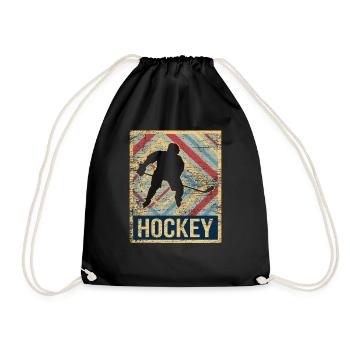 Hockey - Turnbeutel - Schwarz - Vorne