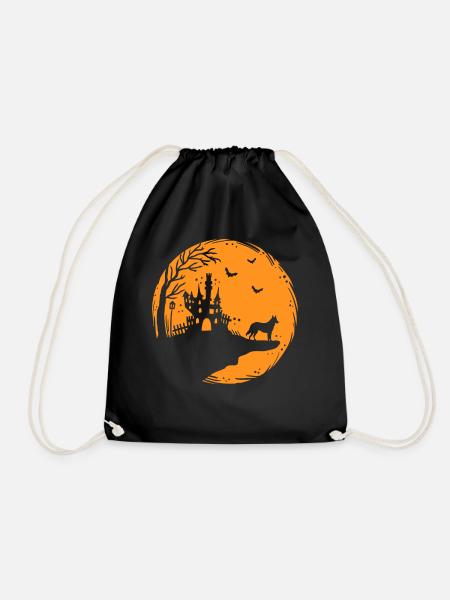 Dog Halloween - Drawstring Bag - black