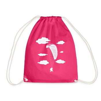 Gleitschirm Paraglider Pilot - Turnbeutel - Fuchsia - Vorne