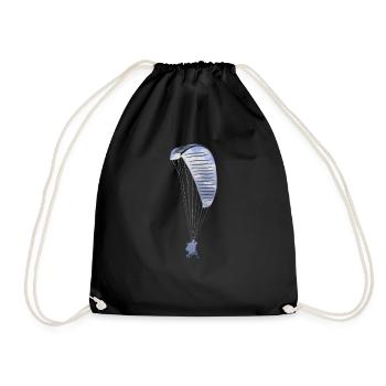 Paraglider paraglider pilot - Drawstring Bag - black - Front