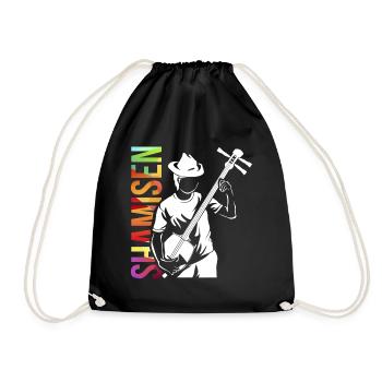 Shamisen Geschenk - Turnbeutel - Schwarz - Vorne