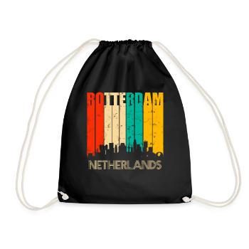 Rotterdam Pays-Bas Hollande - Sac de sport léger - noir - Devant