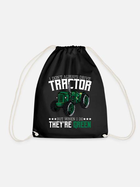 tractor - Drawstring Bag - black