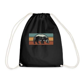 Pinceau porc cochon sanglier afrique - Sac de sport léger - noir - Devant