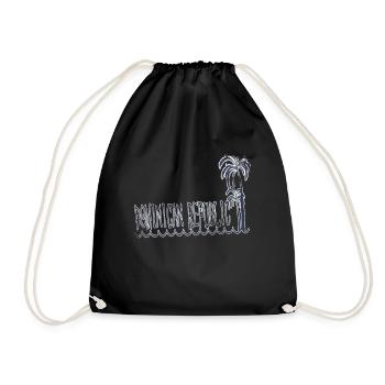 Dominican Republic country travel gift - Drawstring Bag - black - Front