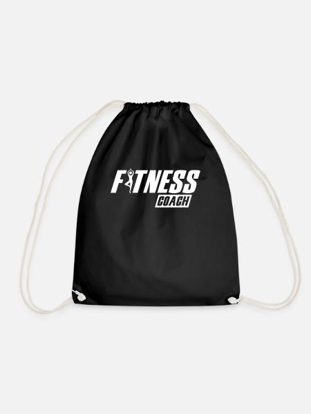 Gym fitness trainer - Drawstring Bag - black
