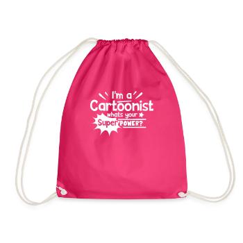 Comic Malen - Turnbeutel - Fuchsia - Vorne