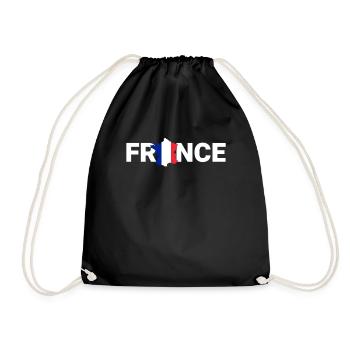 Frankreich - Turnbeutel - Schwarz - Vorne