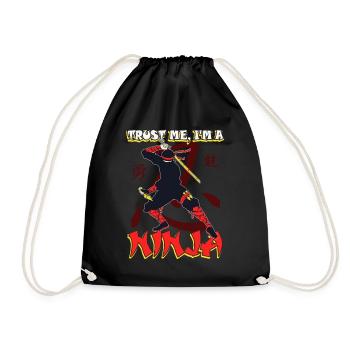 Ninja disant Katana Ninjutsu - Sac de sport léger - noir - Devant